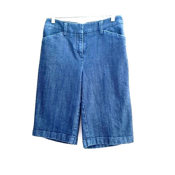 Navy Denim walking shorts - Picture 1 of 8
